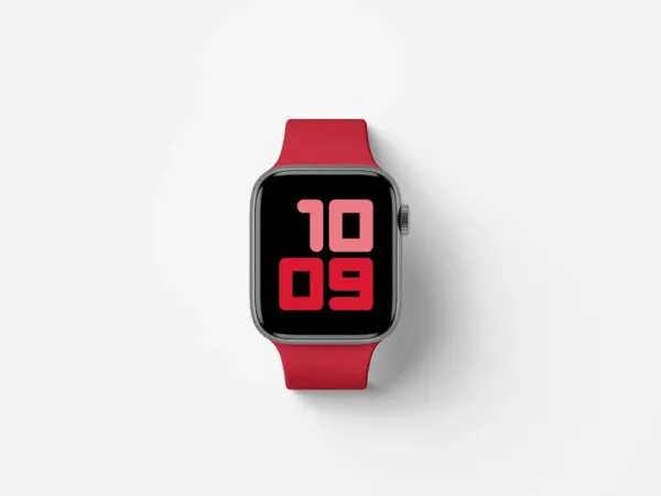 Apple Watch Series 5 Top View Mockup 1