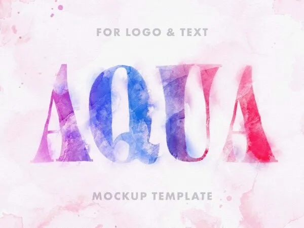 Aquarelle Logo and Text Effect 1