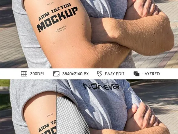 Arm Tattoo Mockup in Facing Vision 1