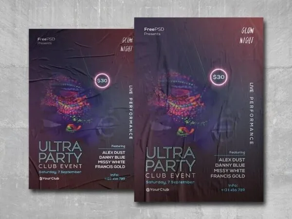 Artistic Club Party Flyer Template 1