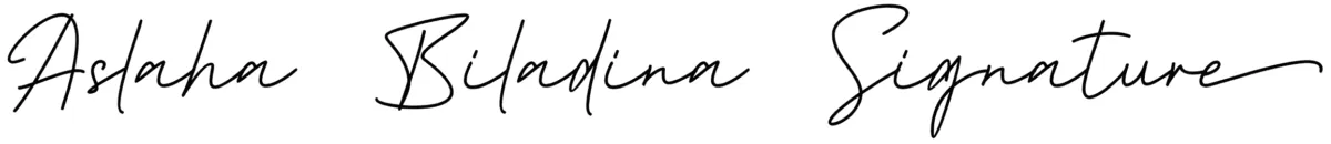 Aslaha Biladina Signature Font 1