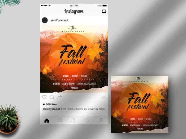 Autumn Party Festival Instagram Banner 1