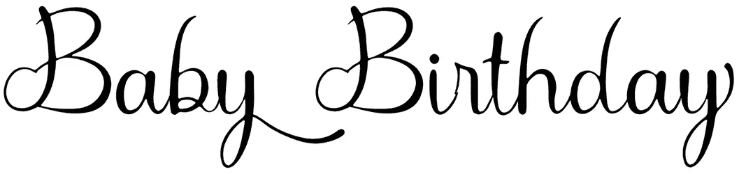 Baby Birthday Font 1