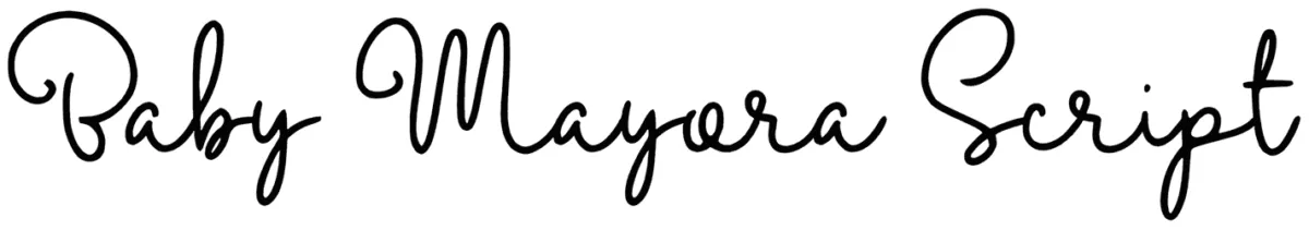 Baby Mayora Script Font 1