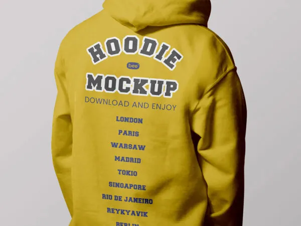 Back Sight of Oversized Hoodie Mockup 1