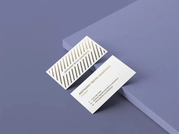 Back and Front Business Card Mockup 1