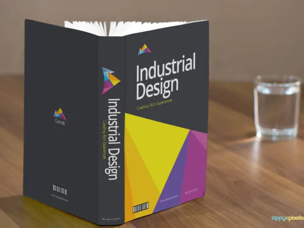 Back of Standing Book Mockup on a Table 1