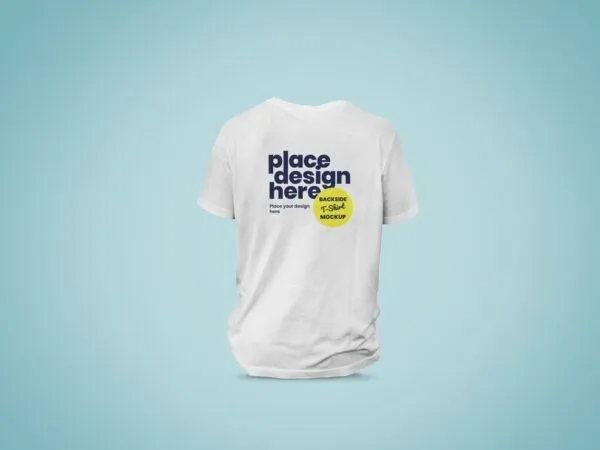 Backside of a Single T Shirt Mockup 1
