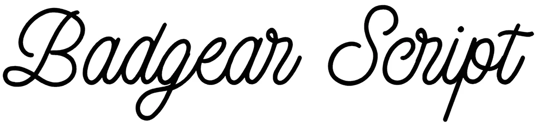 Badgear Script Font 1