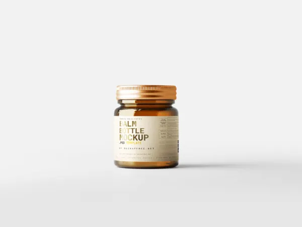 Balm Ointment Bottle Mockup from 5 Different Angles 1