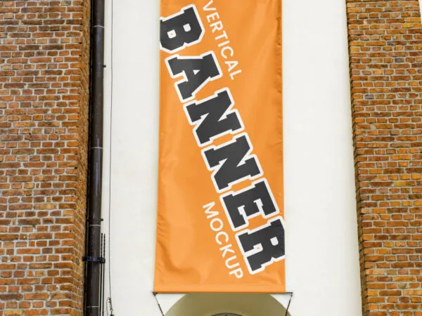 Banner on Concrete Wall Mockup 1