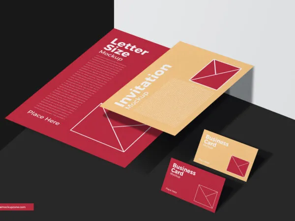 Basic Stationery Item Set Mockup Branding 1