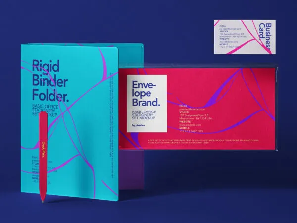 Basic Stationery Set Mockup 1