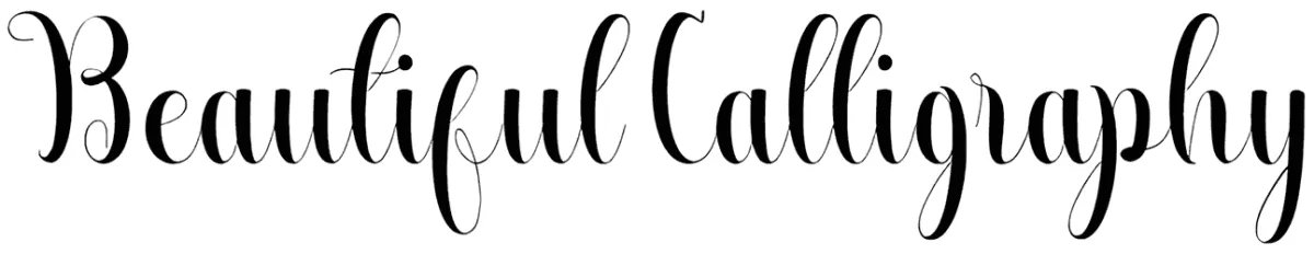 Beautiful Calligraphy Font 1