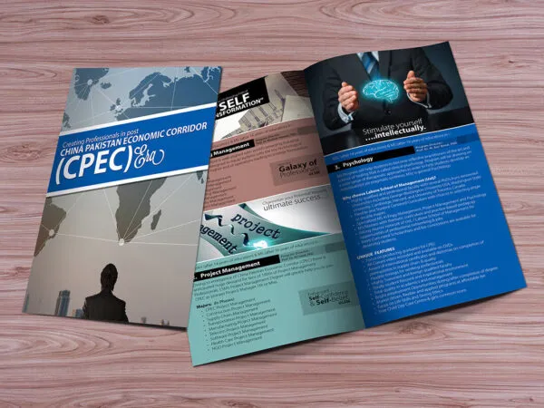 Bi Fold Brochure Plus a Single Page Catalogue Mockup 1