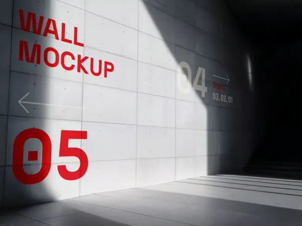 Big Concrete Wall Mockup 1