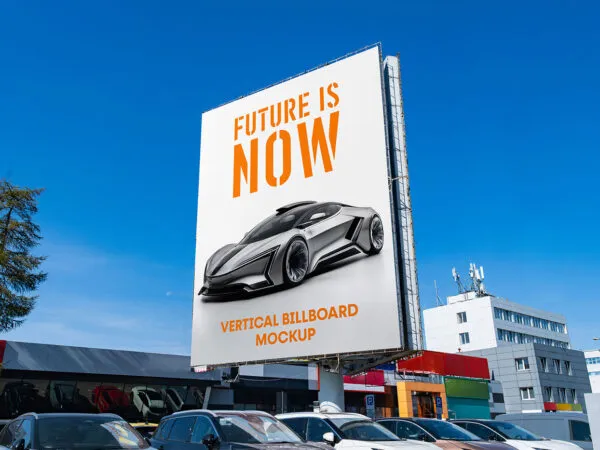 Big Vertical Billboard Mockup 1