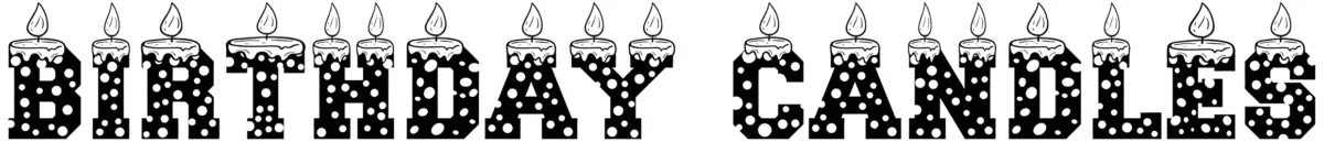 Birthday Candles Font 1