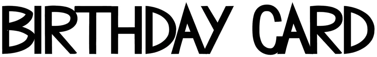 Birthday Card Font 1