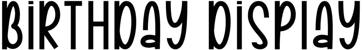 Birthday Display Font 1