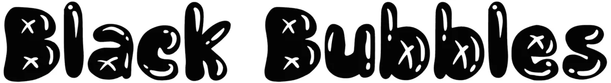 Black Bubbles Font 1