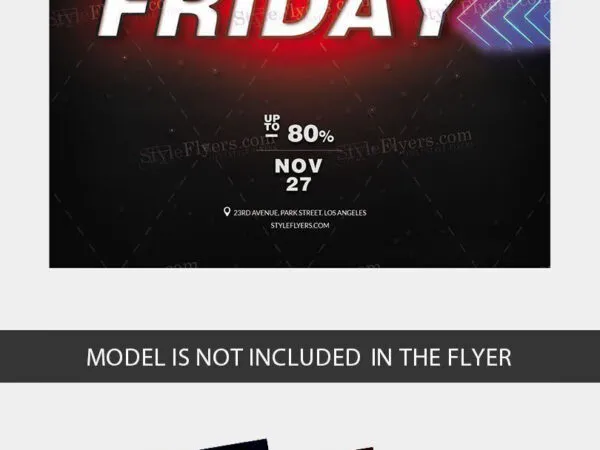 Black Futuristic Black Friday Instagram Flyer Template 1