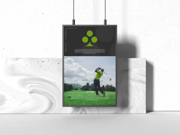 Black Hanging Identity Poster Mockup 1