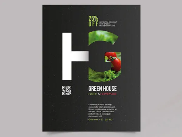 Black Modern Greenhouse Business Flyer Template 1