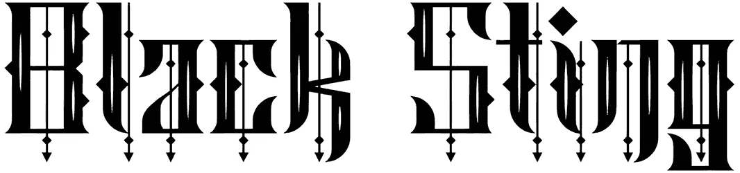 Black Sting Font 1