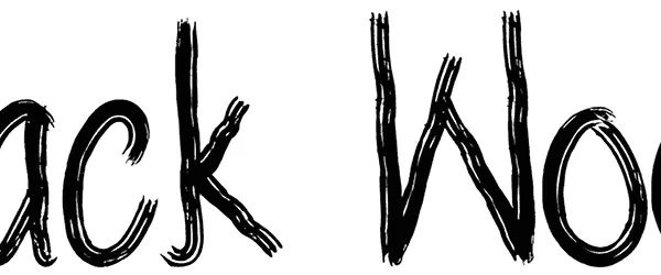 Black Wood Font