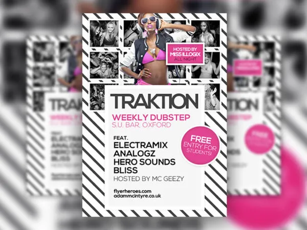 Black and White Club Event Flyer Template 1