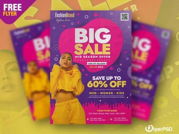 Blob Sale Promotion Flyer Template 1