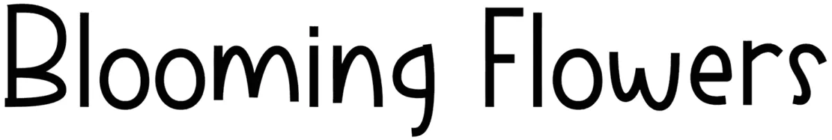 Blooming Flowers Font 1