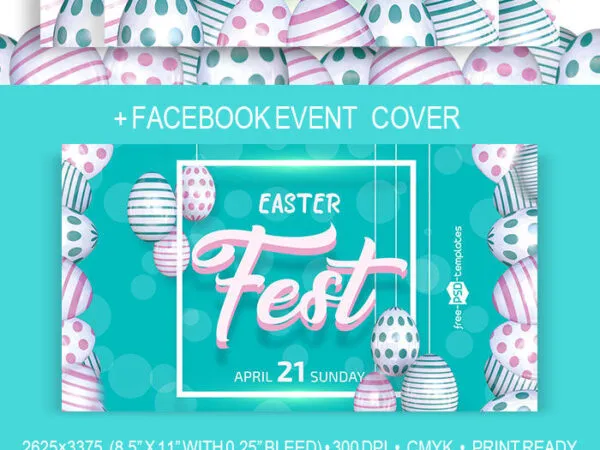 Blue Easter Flyer Template 1