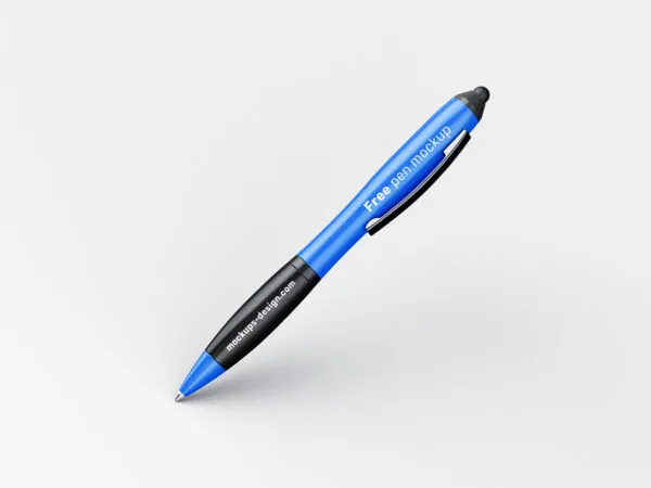 Blue Pen Mockup in a Different Angle 1