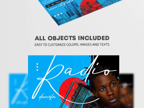 Blue Urban DJ Party Flyer Template 1
