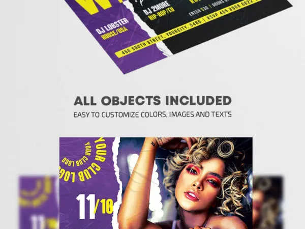 Bold Border Party Flyer Template 1