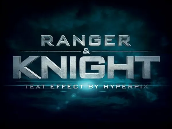 Bold Cinematic 3D Metal Text Effect 1