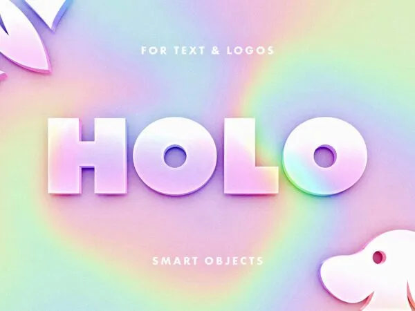 Bold Holographic Logo Text Effect 1