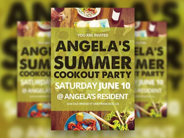 Bold Modern Cookout Flyer Template 1