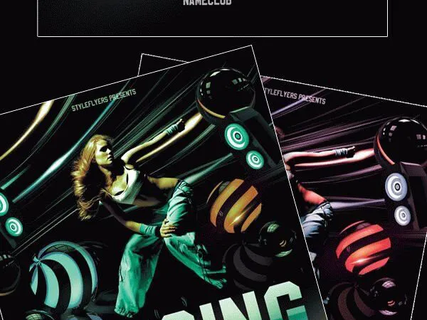 Bold Modern Dance Party Flyer Template 1