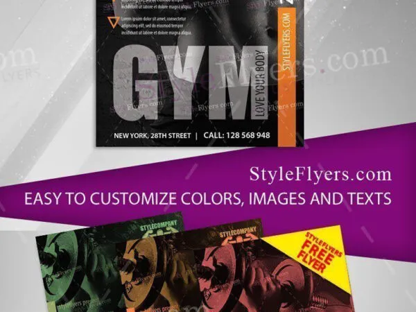 Bold Modern Gym Flyer Template 1
