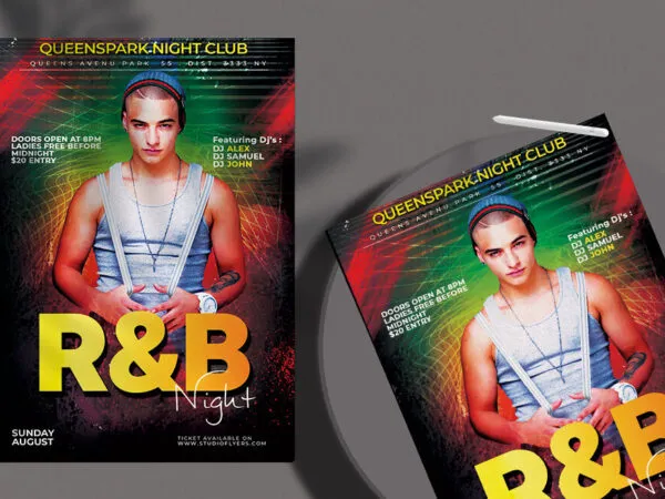 Bold Modern RB Event Flyer Template 1