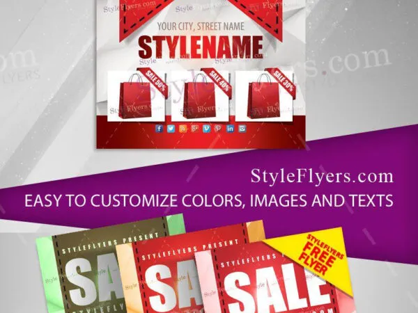 Bold Modern Sale Event Flyer Template 1
