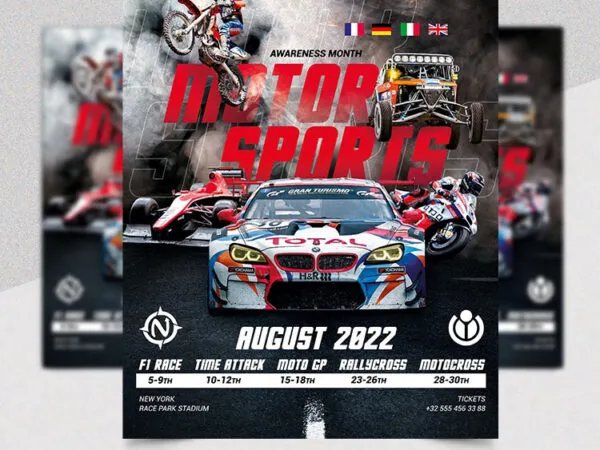 Bold Motorsports Flyer Template 1