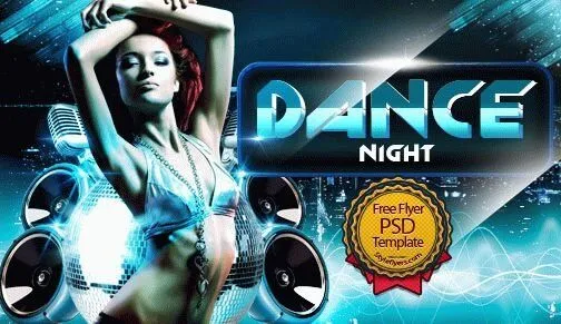 Bold Sparkle Dance Night Flyer Template 1
