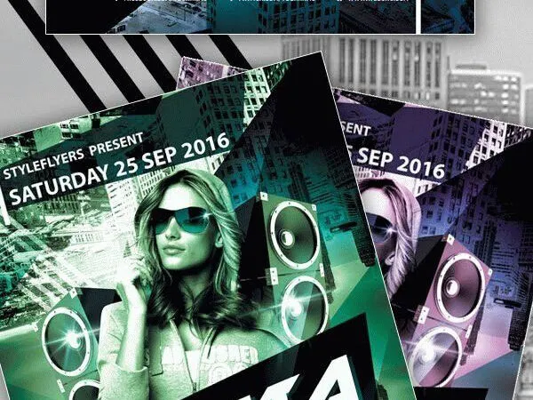 Bold Urban Club Party Flyer Template 1