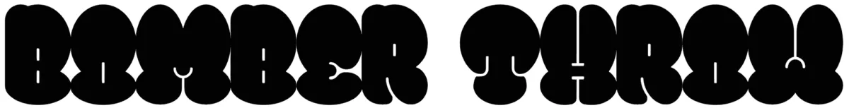 Bomber Throw Font 1