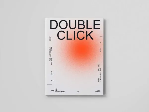 Book Cover Mockup in Facing View 1