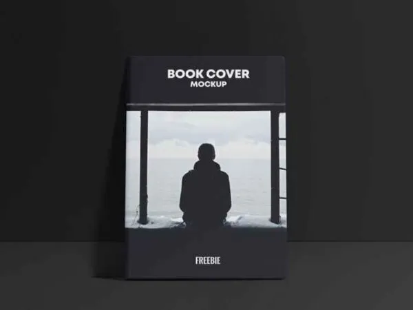 Book Cover Scene of the Book Against a Wall Mockup 1